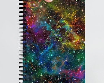 Galaxy Spiral Notebook, Outer Space Aesthetic Journal, Cosmic Star Notebook, Astronomy Lover Gift, Constellation Hardcover Writing Journal