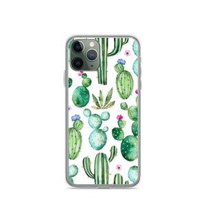 Coque de portable cactus pour iPhone, Samsung Galaxy, Flexi Case, coque résistante, coque biodégradable, porte-cartes de crédit ou d'identité