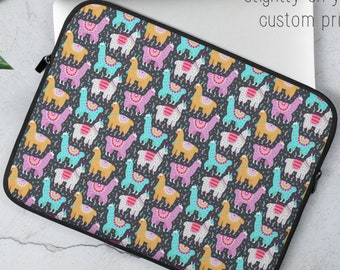 Llama Laptop Sleeve, Fiesta, 13 inch, 15 inch, iPad, Case, Protective, Cover, Neoprene, Macbook, Dell, Chromebook, Surface, Acer, PC, Apple
