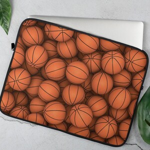 Basketball Print Laptophülle, 13 Zoll, 15 Zoll, iPad Hülle, Schutz, Abdeckung, Neopren, Macbook Dell Chromebook Surface Apple Sport, Ball