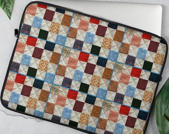 Funda para portátil con estampado de colcha, 13 pulgadas, 15 pulgadas, iPad, protectora, cubierta de neopreno para Macbook Dell Chromebook Surface Acer PC Apple
