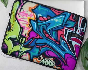 Funda para portátil con estampado de graffiti, 13 pulgadas, 15 pulgadas, funda para iPad, protectora, cubierta, neopreno, Macbook Dell Chromebook Surface Apple Pintura en aerosol