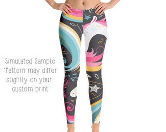 Medssii Lady Yoga Pants Magical Rainbow Unicorn Light Long Yoga Pants Yoga Leggings with Pockets Medssii Lady Yoga Pants Magical Rainbow Unicorn Light Long Yoga Pants Yoga Leggings with Pockets
