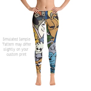 DOGGIE Leggings, Capri, Plus, Kids, Shorts, Joggers, Dog, Puppy, Pooch, Playful, Breed, -DogPrint4