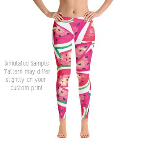 WATERMELON Leggings, Capri, Plus, Kids, Shorts, Joggers, Fruit, Delicious, Tropical, Watermelons, Slices, Seeds, Juice