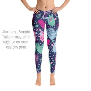 PIGGY Leggings, Capri, Plus, Kids, Shorts, Joggers, Pig, Pigs, Oink, Farm animal, Flowers, Playful, Cute, Snout, Pigs Fly, Farming, Farmer