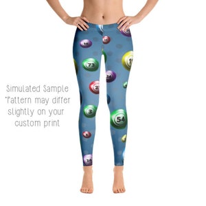 BINGO Balls Leggings, Capri, Plus, Kids, Shorts, Joggers, mens, athletic shorts, Bingo board, B42, game, win, jackpot, prize, winner