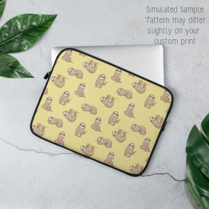 Sloth Laptop Sleeve, 13 inch, 15 inch, iPad, Case, Protective, Cover, Neoprene, Macbook, Dell, Chromebook, Surface, PC, Acer, Apple, iPad