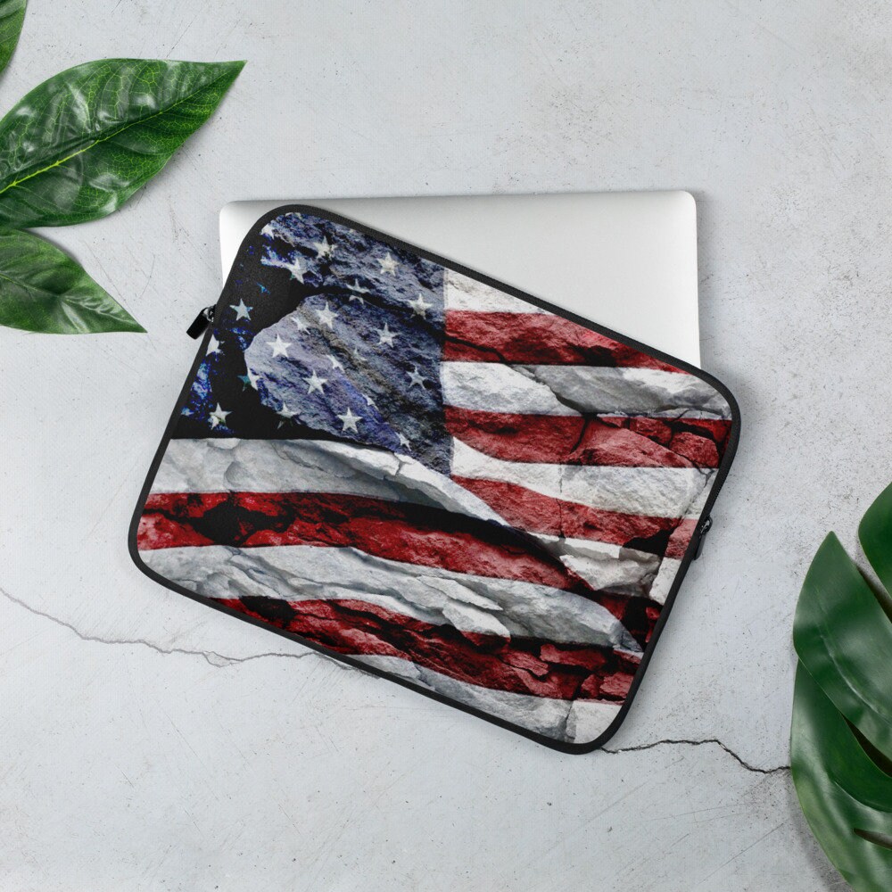 Amerikanische Flagge Laptop Hülle, 13 Zoll, 15 Zoll, iPad, Hülle, Schutzhülle, Neopren, Macbook, Dell, Chromebook, Surface, Acer, PC, Apple
