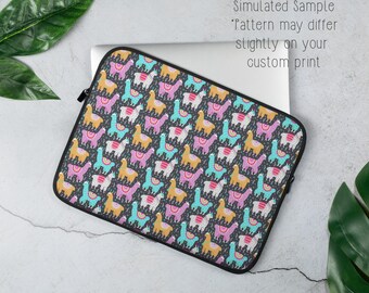 Llama Laptop Sleeve, Fiesta, 13 inch, 15 inch, iPad, Case, Protective, Cover, Neoprene, Macbook, Dell, Chromebook, Surface, Acer, PC, Apple