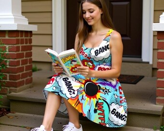 comic bodycon dress Comic Tube Tank Dress