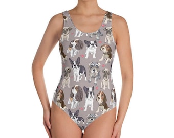 PUPPY Bikini, Swimsuit, Bathing Suit - Women's, Youth, Kids, Children, Swim, Summer, Puppy, Pooch, Playful, Best friend, Puppies, Dog