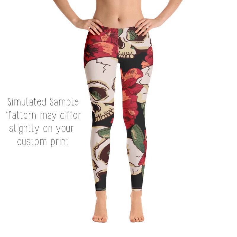 Sugar skull yoga pants sale