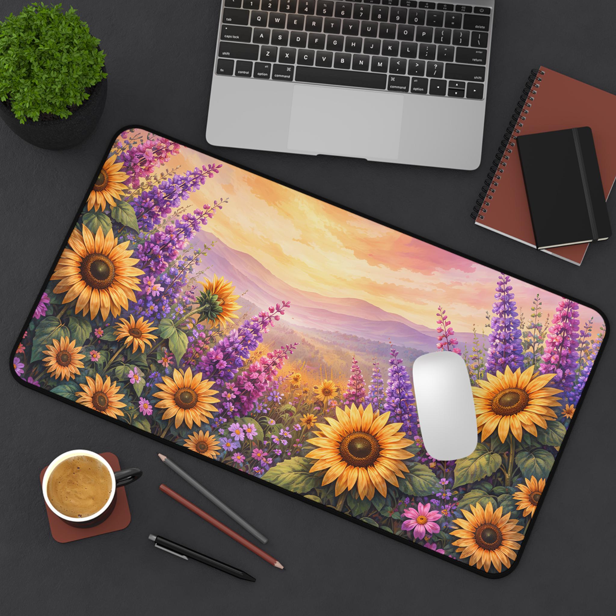 Mousepad Rotondo Con Fiori, 200 Mm, Base In Gomma Antiscivolo, Superficie Liscia, Per Ufficio, Computer, Laptop, Accessorio Da Scrivania Carino E Personalizzato