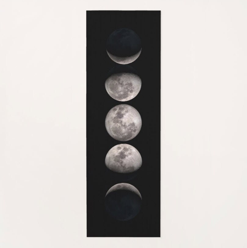 Moon Phases Yoga Mat or Towel Microfiber Polyester Nonslip Etsy
