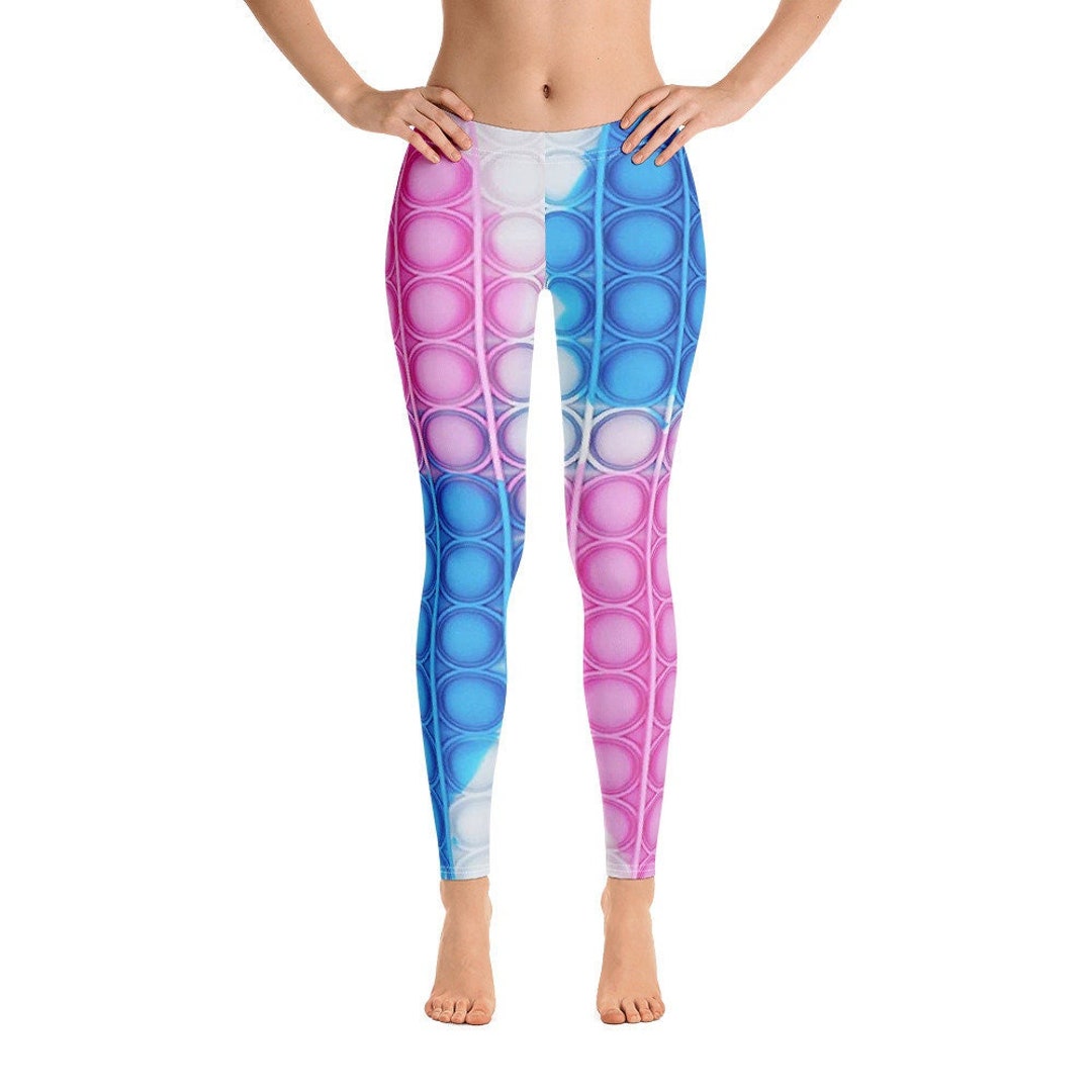 Pastel Colors FIDGET TOY Leggings, Capri, Plus, Kids, Shorts