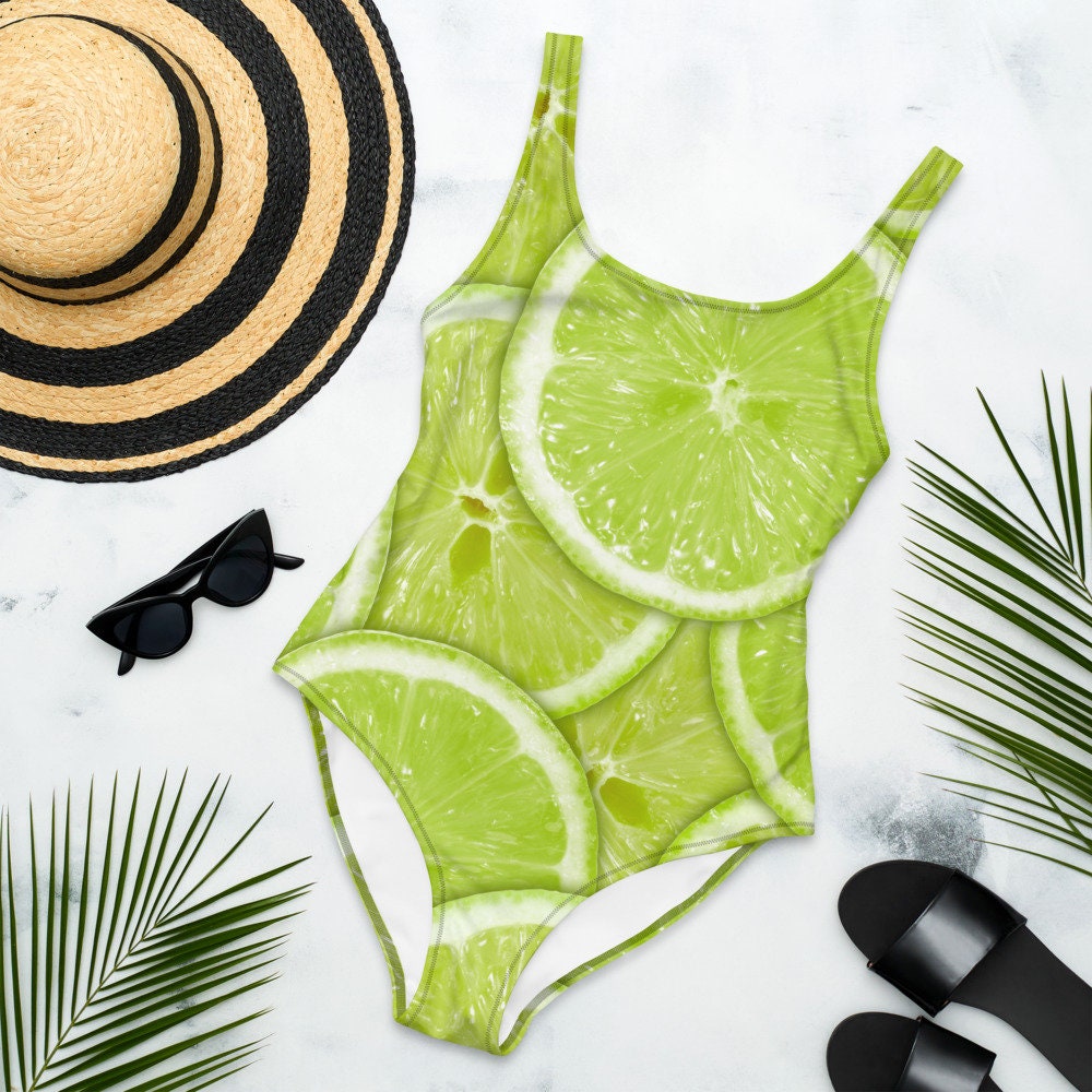 Discover LIME Bikini, Swimsuit, Bathing Suit - Women's, Youth, Kids, Children, Stars, Summer, Swim, Club Resort, Lemon, Citrus, Fruit, Fresh, Yellow