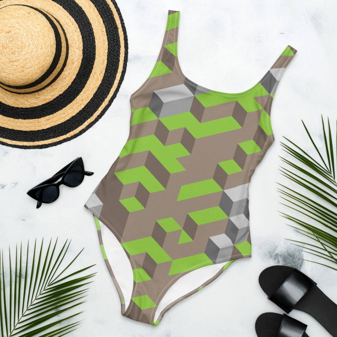 MINECRAFT Bikini Swimsuit Bathing Suit Women's Youth Etsy