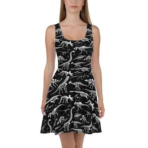 dinosaur skater dress Dinosaur Skater Dress - Green