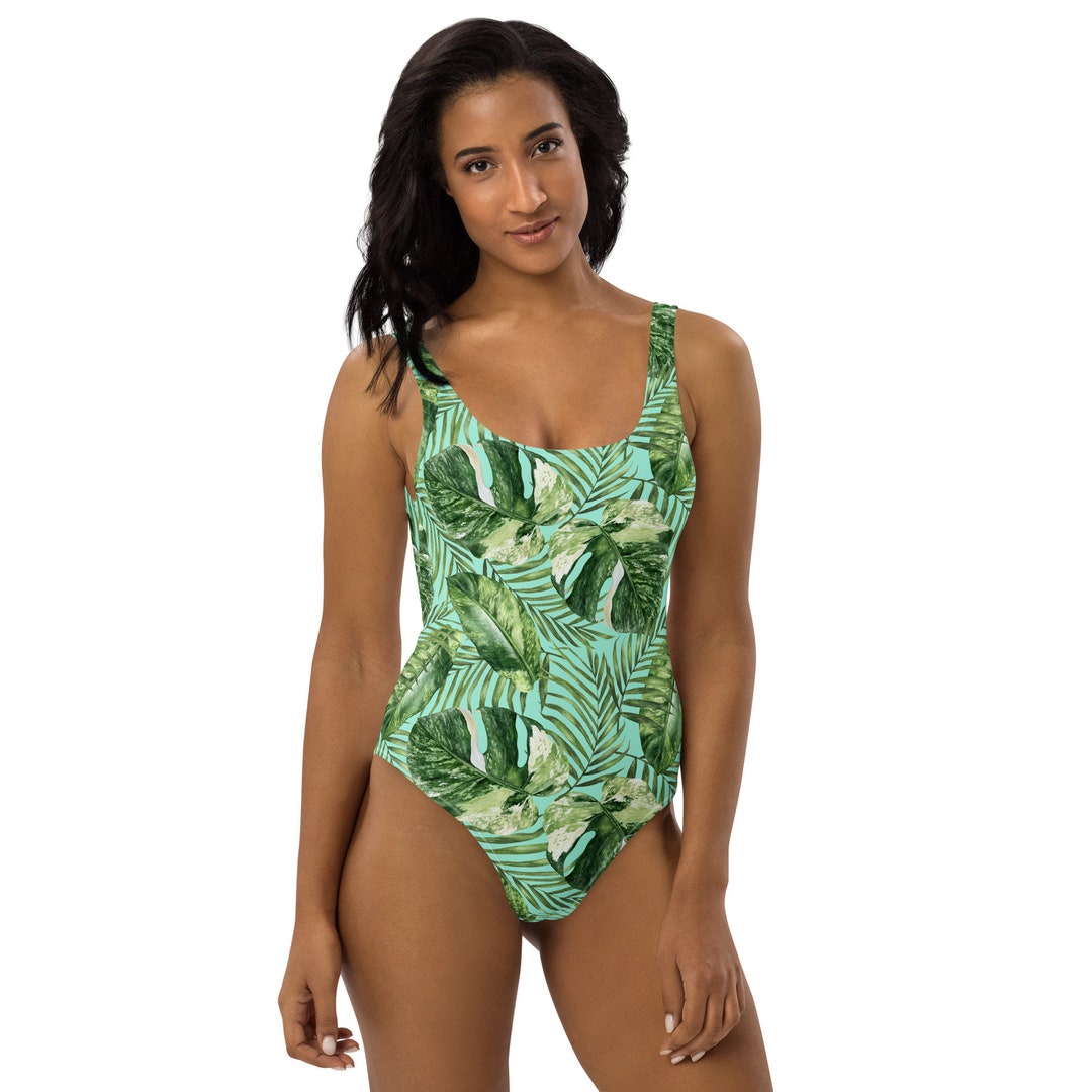 VARIEGATED MONSTERA LEAVES Bikini, Swimsuit, Bathing Suit Swim, Youth