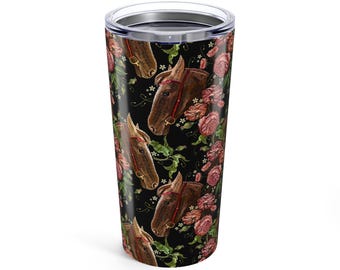 Horse Water Bottle, Equestrian Tumbler, Horse Lover Gift, Reusable Stainless Steel Water Bottle, Insulated Bottle,  Gift for Riders