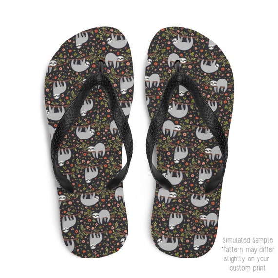 sloth flip flops
