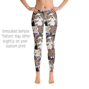 BULLDOG Leggings, Capri, Plus, Kids, Shorts, Joggers, Dog, Puppy, Devil dog, Pooch, Pet, Paws, Doggie, Pup, Breed, British, Punk, Cigar