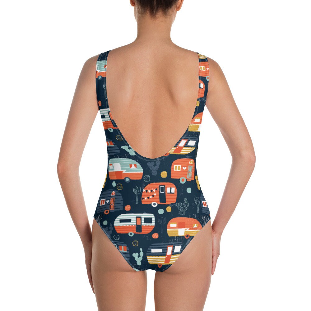 Discover Camper Pattern Bikini, swimsuit, Bathing Suit - Women's, Youth, Kids, Children Tanning, Sun, Ocean, Vacation, Cruise, Flowers, skoolie