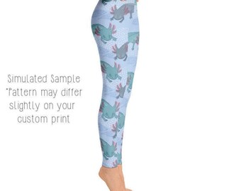Axolotl MEXICAN WALKING Fish Leggings, Capri, Plus, Kids, Shorts, Joggers, Axolotls, Amphibians, Salamander, Neotenic, -Axolotl1