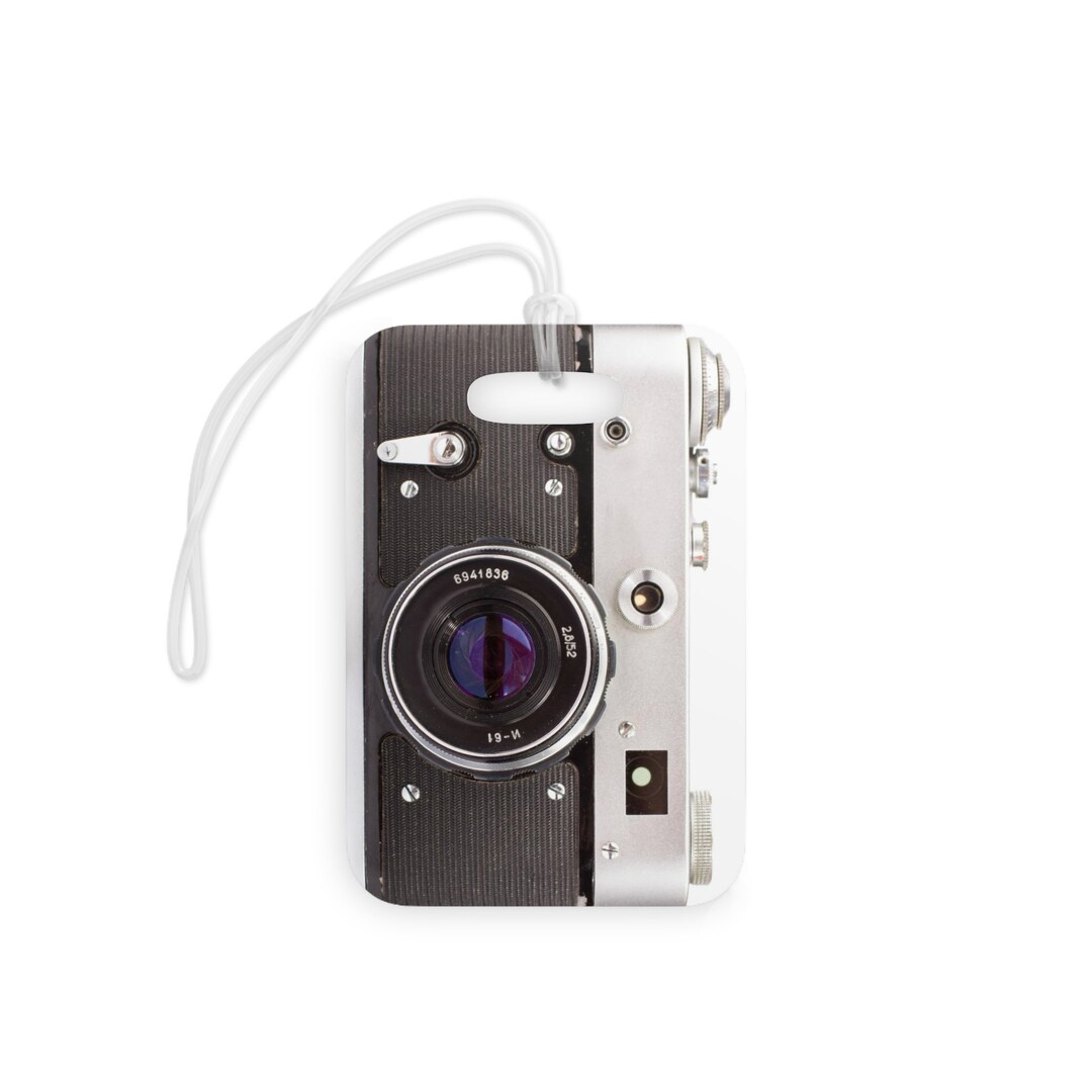 Custom Vintage Camera Luggage Tag Personalized Labels Etsy