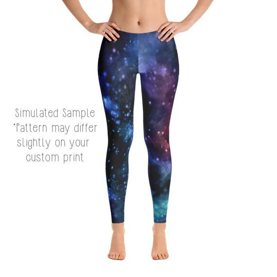 Space print leggings pants space galaxy cosmic skinny womens fashion Festival