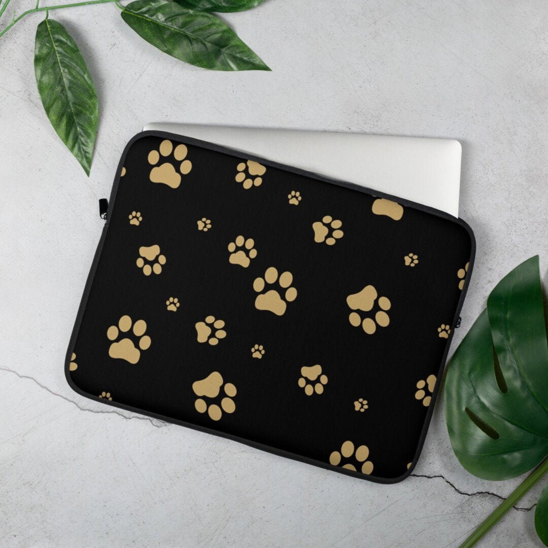 Dog Paw Laptop Sleeve, Paw Print Computer Case, Dog Lover Laptop Sleeve ...