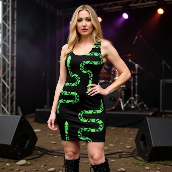snake design dress Snake Skin Print Dress