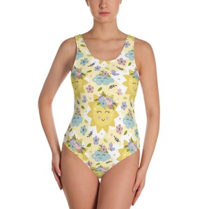BOHO SUNSHINE and Clouds Bikini, Swimsuit, Bathing Suit - Women&#39;s, Youth, Kids, Children, Summer, Swim, Bohemian, Flowers, Sun, Butterflies