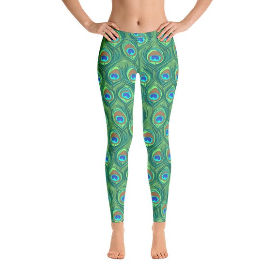 PEACOCK FEATHER Leggings Capri Plus Kids Shorts Joggers
