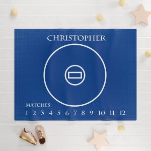 WRESTLING Mat Baby Monthly MILESTONE BLANKET, Calendar, Track Growth, Age, Watch me Grow, Wrestler, Blue, Black, Red, Grey Green Shower Gift