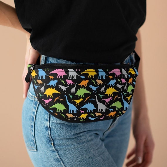 Rinonera de dinosaurio Rinonera Bolsillo Rinonera Retro Ropa de calle Caja fuerte Escuela Trabajo Viajes Vacaciones Monedero Cartera Mercado Tienda Etsy Espana