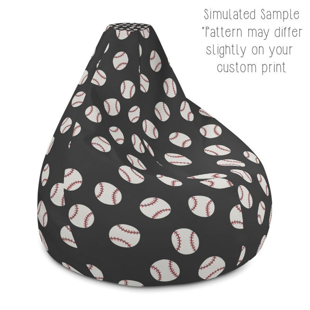 Baseball Beanbag Chair COVER Poof Seat Lounge Lounger - Etsy
