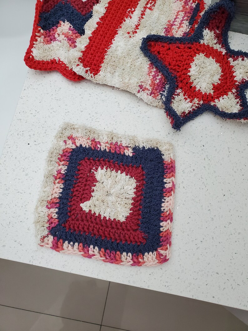 Crochet Dishcloth Patterns. Instant Pdf Download. Illustrated. Etsy