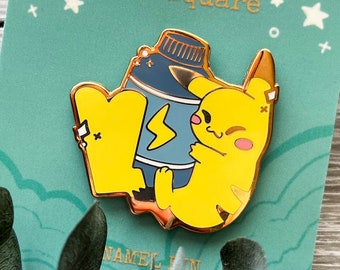 Energy Drink Pikachu Hard Enamel Pin | Kawaii Sweet Poke Drink Lapel Pin | Cute Electric Monster Cafe Pin