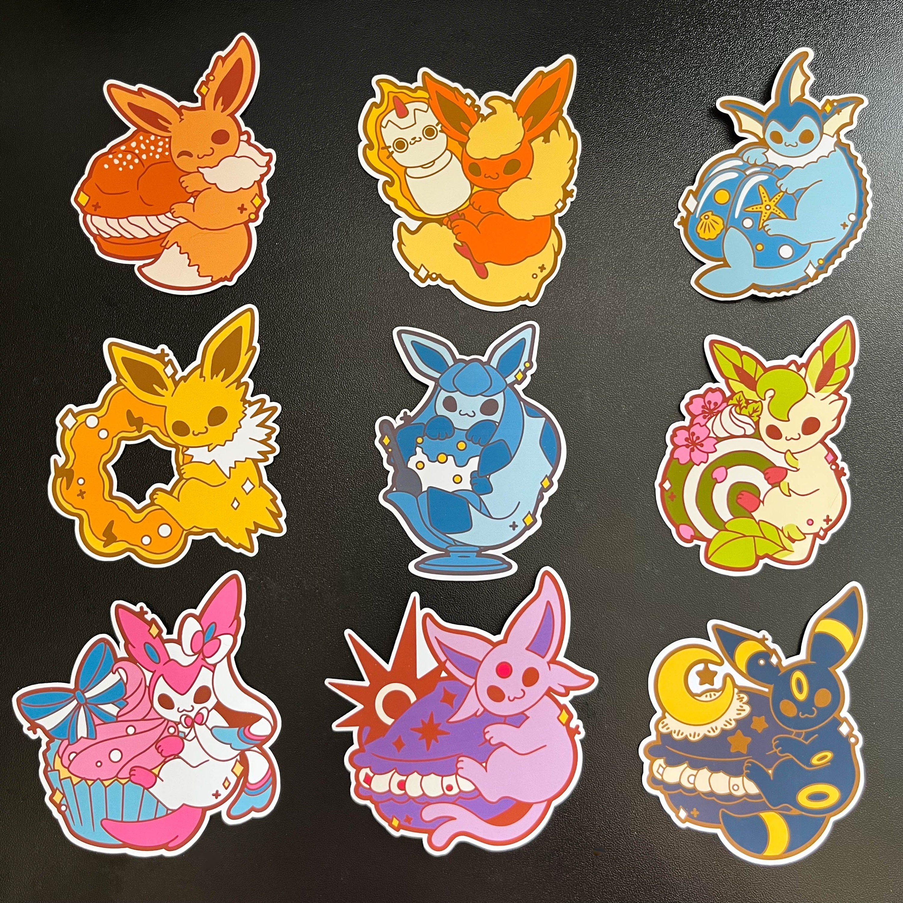 Popsicle Eeveelution Stickers – buttonsbykay