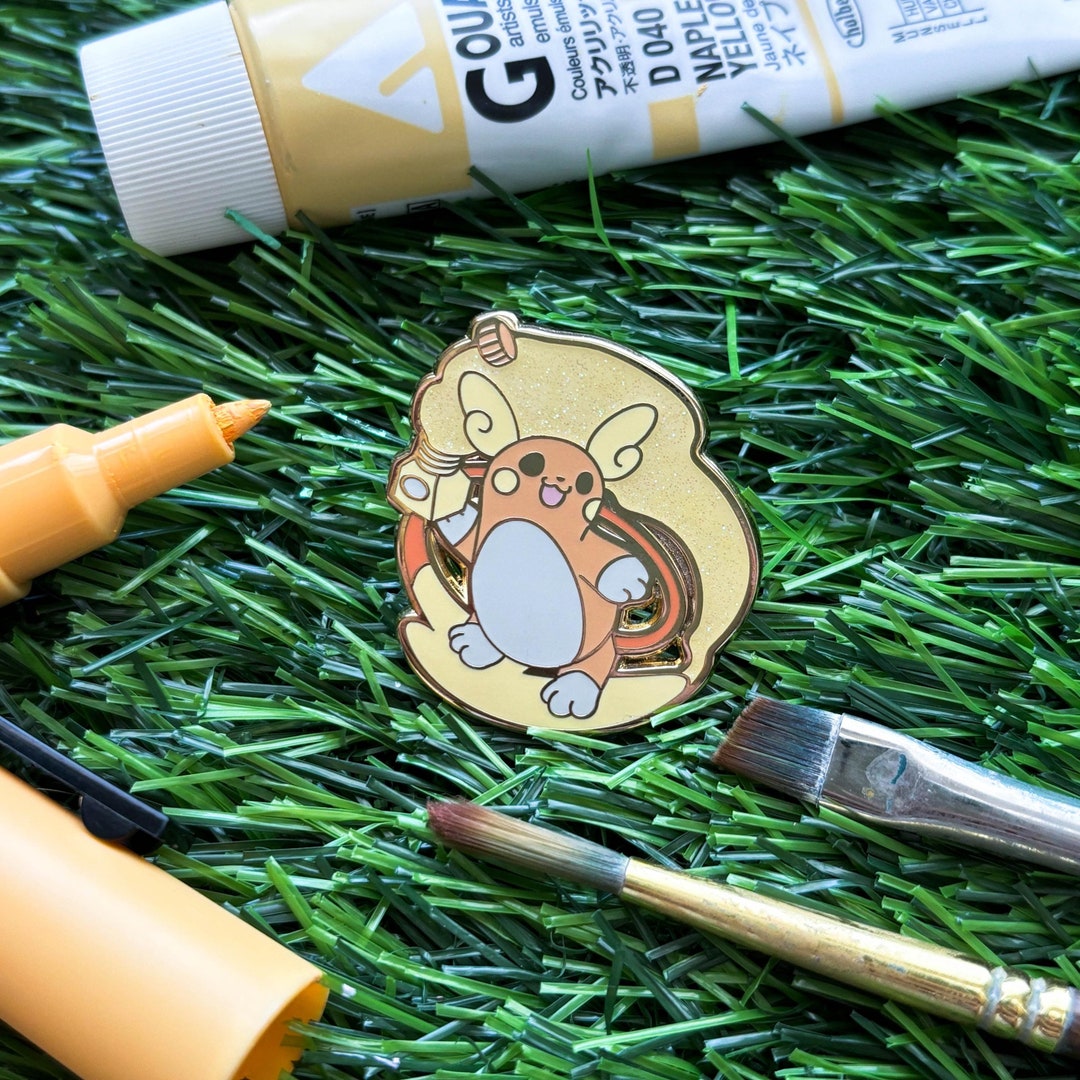 Alola Raichu Shiny Inky Hard Enamel Pin | Kawaii Artist Lapel Pin ...