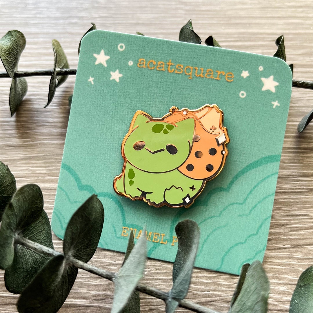 Boba Tea Bulbasaur Hard Enamel Pin Kawaii Bobasaur Sweet Poke Drink