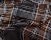 Taffeta-fabric silk matt 81802 with diamonds in dark brown black