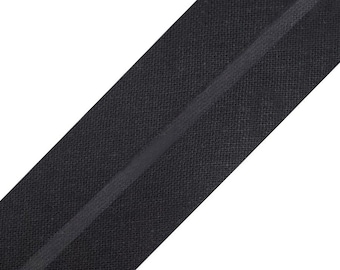 Baumwoll-Schrägband in schwarz - Breite ca. 20 mm (0,70 EUR/m)