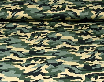 Army-Stoff Camouflage L911-34 in natur-grau-dunkeloliv-schwarz