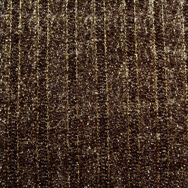 Strickstoff HR10959-B dunkelbraun - Lurex gold