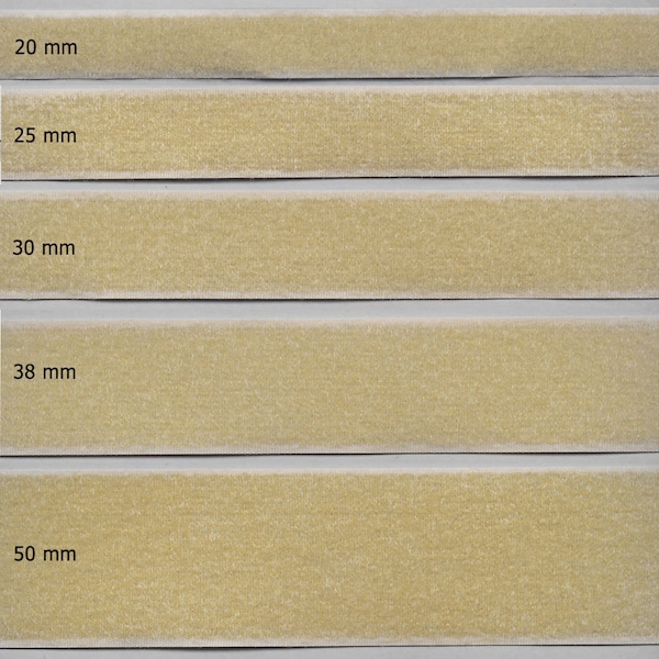 Bande velcro standard à coudre en beige n° 91670 (1,60-3,80 EUR/mètre)