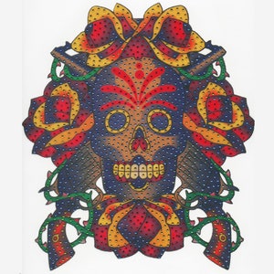 Motivo termoadhesivo con lámina de estrás TA 002 - Calavera