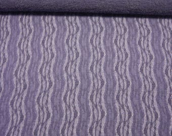 Elastic lace fabric 60710-04 in purple with wave pattern